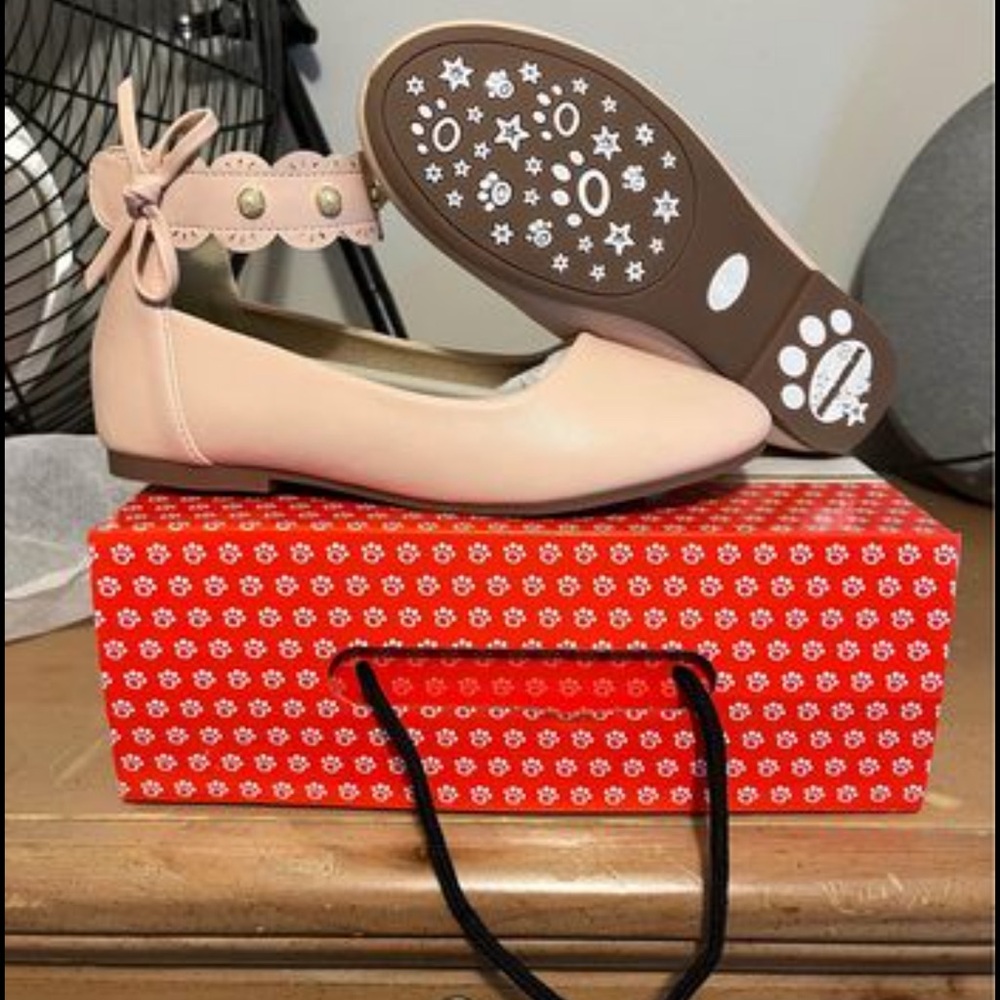 Pink Flats With Bow and Pearls 🎀